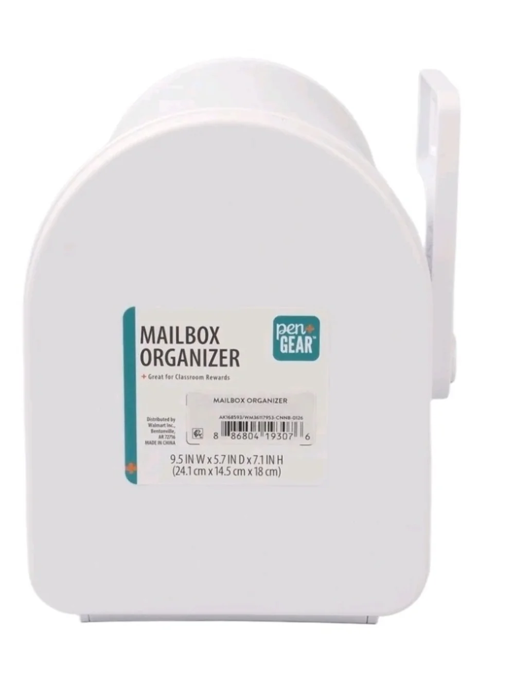 White Mailbox-Style Desk Organizer and 2 Pencil Dispensers